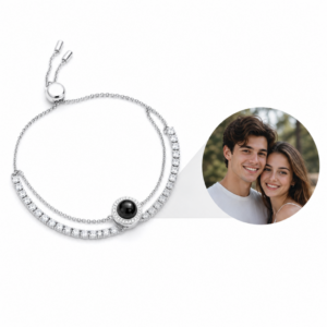 Personalized Circle Photo Projection Bracelet