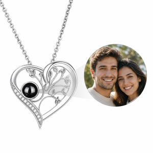 Life Tree Projection Necklace Silver