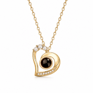 パーソナライズ Irregular Heart Projection Photo Necklace