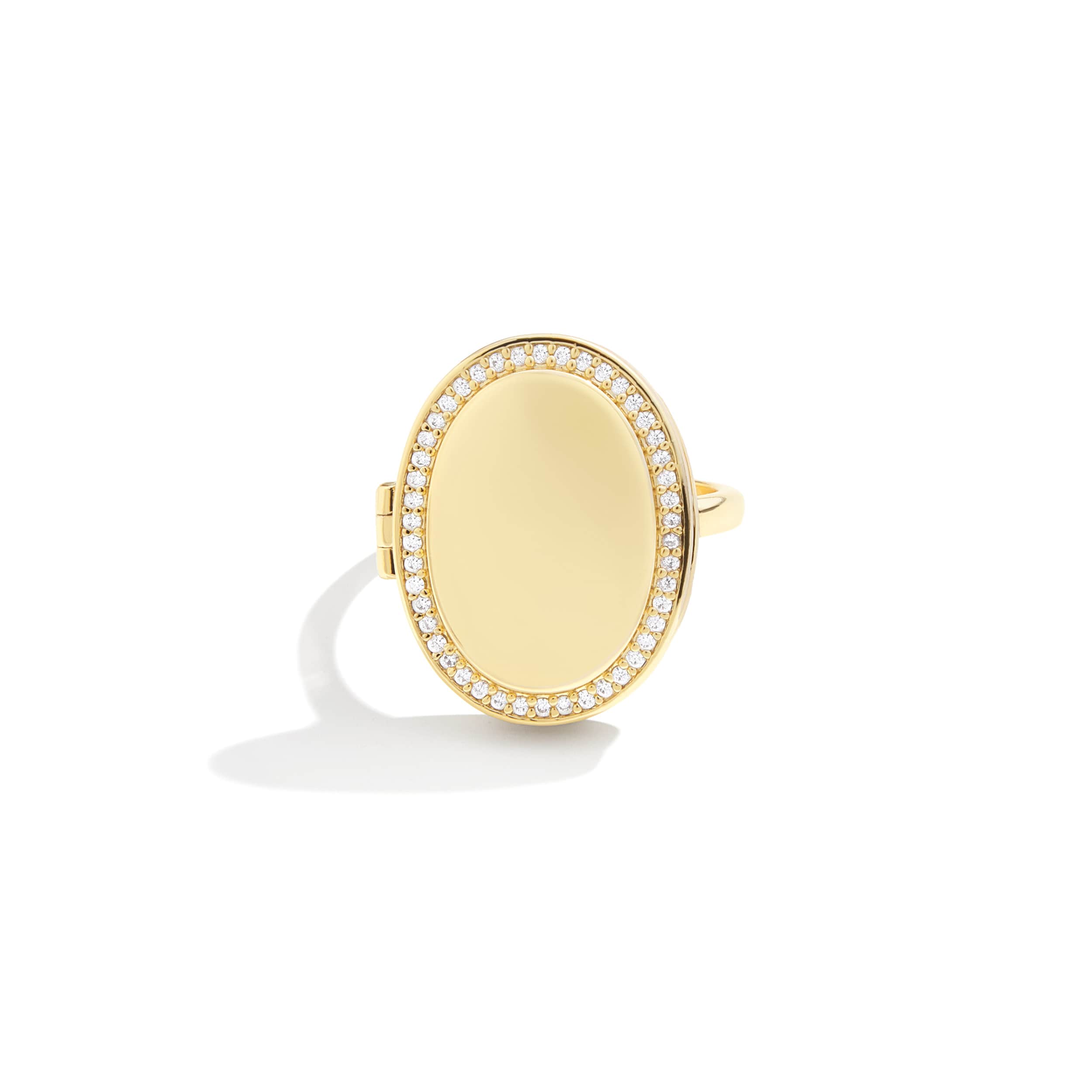 パーソナライズ Oval Locket Ring
